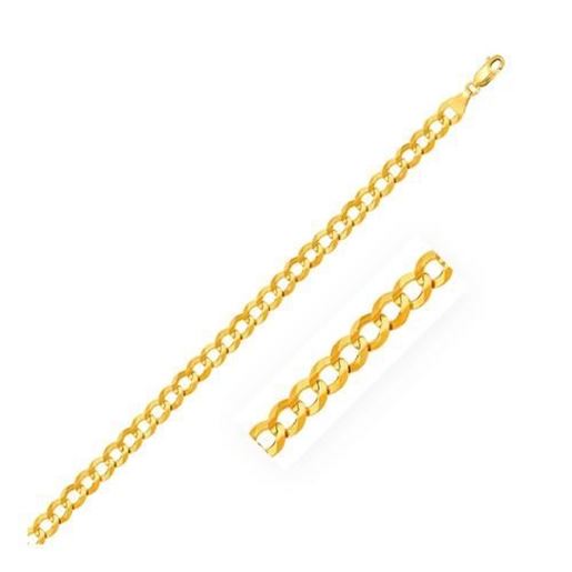 Picture of Size: 22'' - 8.2mm 10k Yellow Gold Curb Chain