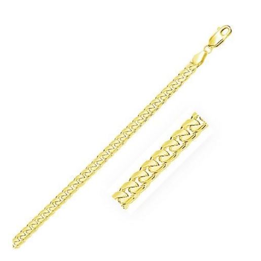 Picture of Size: 24'' - 4.4mm 14k Yellow Gold Solid Miami Cuban Chain