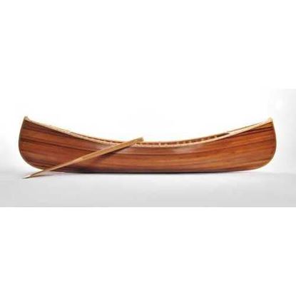 Picture of 20.25" x 70.5" x 15" Wooden Canoe With Ribs Matte Finish