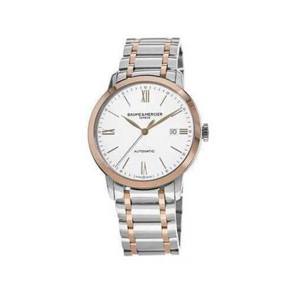 Picture of Baume & Mercier Classima Rose Gold & Stainless Steel Silver Dial Automatic Men's Watch 10314