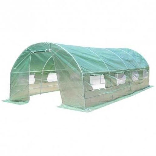 Picture of 10 x 6.5 x 20 Feet 8 Windows Backyard Walk-in Greenhouse