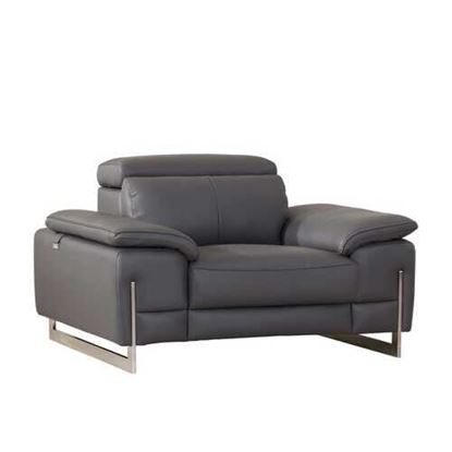 Picture of 31" Dark Grey Tasteful Leather Chair