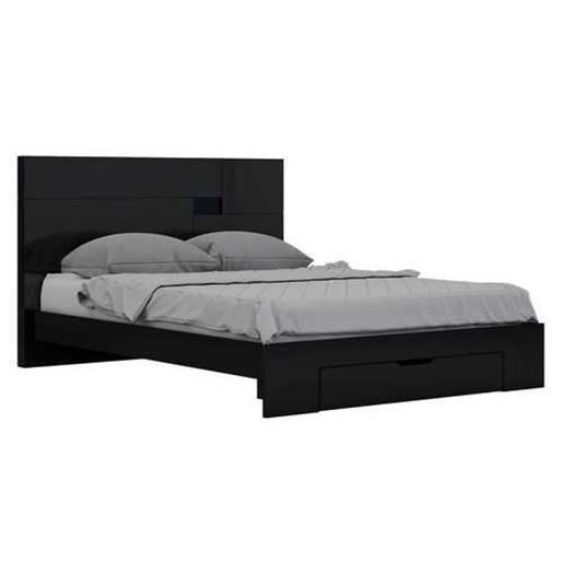 Picture of 79'' X 80''  X 43'' Modern Eastern King Black High Gloss Bed