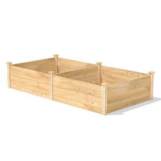 Picture of 17-inch High Cedar Wood Raised Garden Bed 4 ft x 8 ft - Made in USA