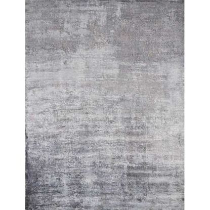 Picture of 8'x10' Slate Grey Hand Loomed Abstract Brushstroke Indoor Area Rug