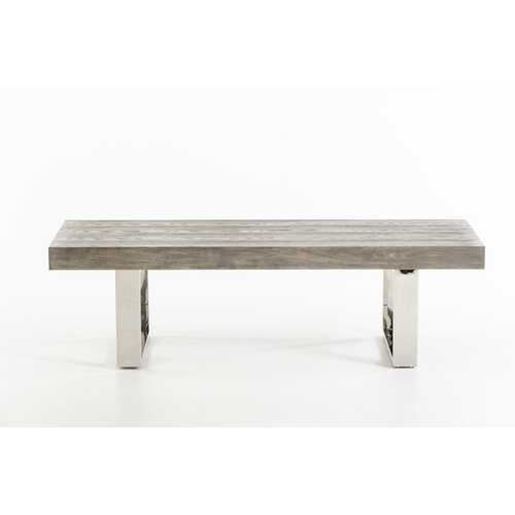 Picture of 18" Grey Brush Veneer and Stainless Steel Bench