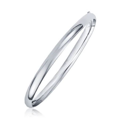 Picture of Size: 8'' - Classic Bangle in 14k White Gold (6.0mm)