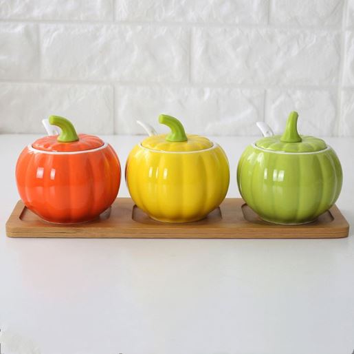 Picture of style: C - Creative Ceramic Flavoring Jar Set