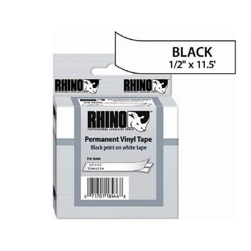 Picture of DYMO RHINO 1/2IN X 18FT, WHITE VINYL LABELS