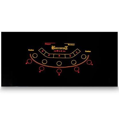 Picture of Black Baccarat Casino Table Felt Layout