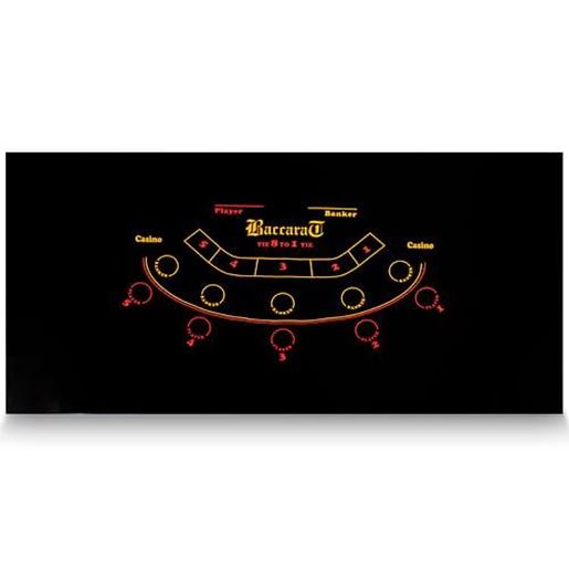 Picture of Black Baccarat Casino Table Felt Layout