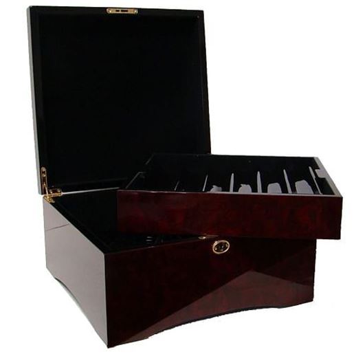 Picture of 750 Ct Glossy Wooden Mahogany Case