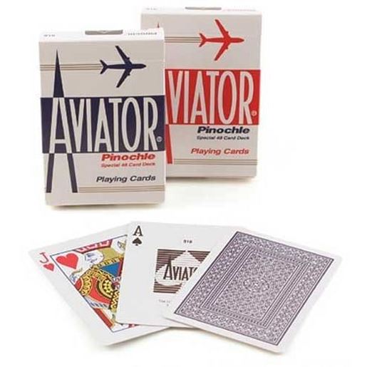 Picture of Aviator Poker, 12 Decks Red/Blue