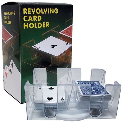 Picture of 6-Deck Rotating Card Holder - Revolving Playing Card Tray