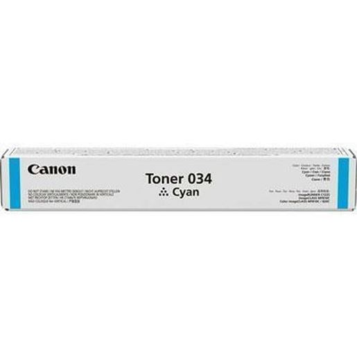 Picture of CANON CARTRIDGE 034 CYAN TONER - FOR IMAGECLASS MF820CDN AND MF810CDN - FULL YIE