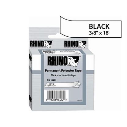 Picture of RHINO 3/8 WHITE PERMANENT POLY LABELS