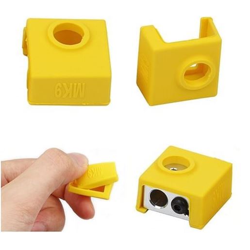 Picture of MK9 Silicone Protective Case for Heating Aluminum Block 3D Printer Part Hotend