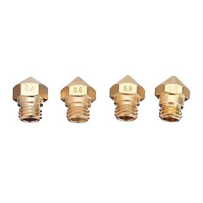 Picture of M7 Screw Thread 0.4/0.6/0.8/1.0mm 1.75mm MK10 Copper Nozzle With Number Lettering