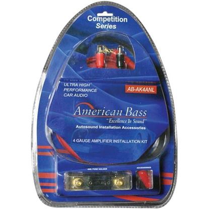 Picture of American Bass*ABAK4ANL* 4Gauge Wiring kit ANL Fuse