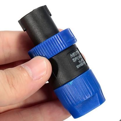 Foto de NL4FC 4 Pole Plug Male Speaker Audio Cable Connector Blue