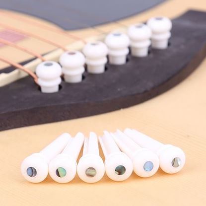 Picture of ABS Guitar Parts Endpin with Abalone Dot Bridge End Pin for Acoustic Guitar