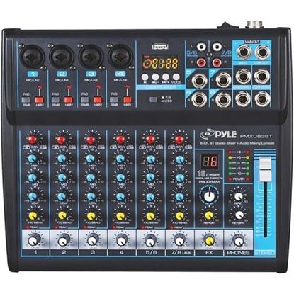 Picture of Pyle PMXU83BT Bluetooth Pro Audio DJ Sound Mixer (8 Channels)