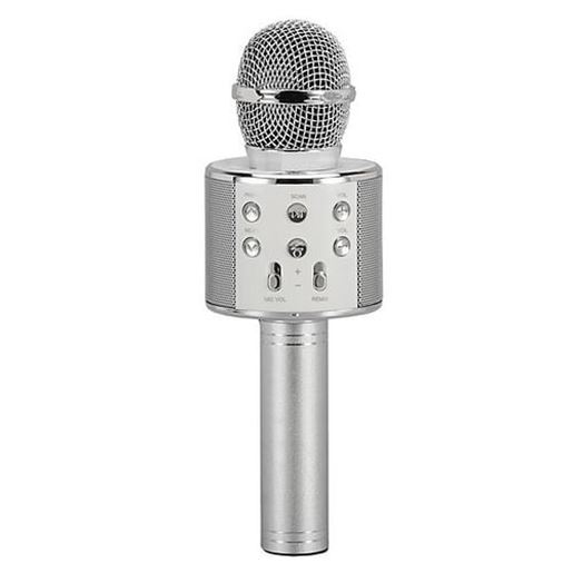 Picture of Supersonic SC-904BTK- Silver Wireless Bluetooth Microphone with Built-in Hi-Fi Speaker (Silver)