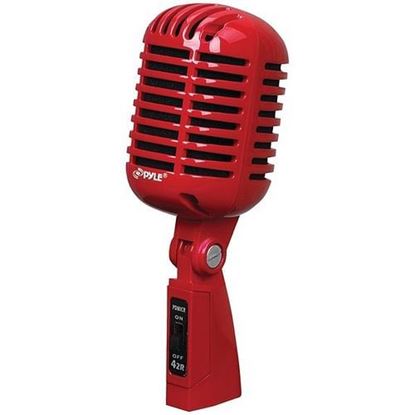 Picture of Pyle PDMICR42R Classic Retro Vintage-Style Dynamic Vocal Microphone (Red)