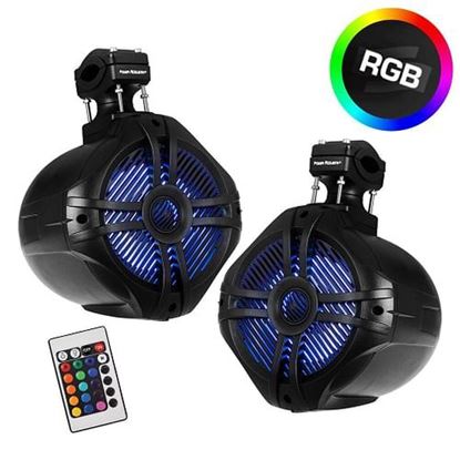 Picture of Power Acoustik Marine 6.5" 2-Way Wakeboard Speakers with RGB LED Illumination (Black)