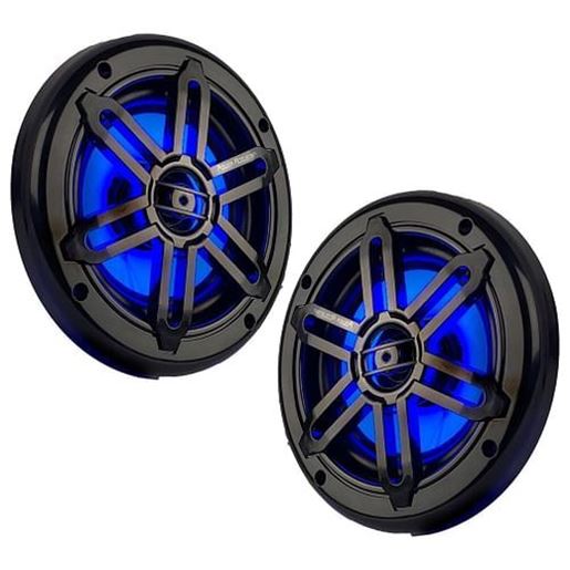 Picture of Power Acoustik Marine 6.5" 2-Way Speakers with Blue LED White & Black Grills