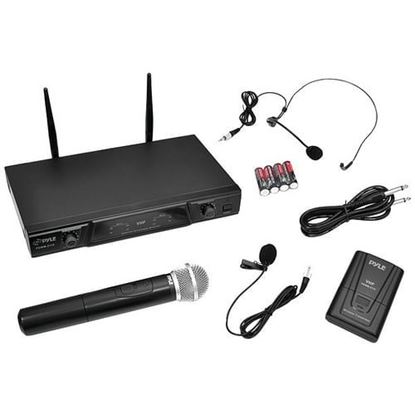 Picture of Pyle PDWM2115 VHF Dual-Channel Wireless Microphone Receiver System with Independent Volume Control