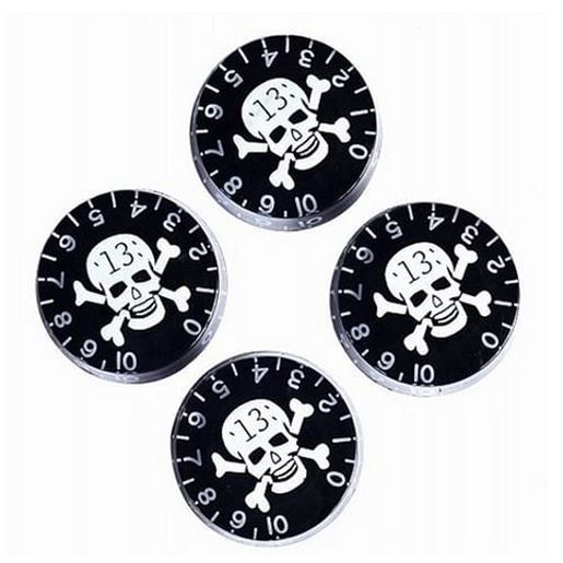 Picture of Speed Control Knobs With Skull Crossbones For Electric Guitar