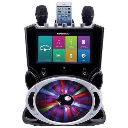 Picture of Karaoke USA WK849 Complete Wi-Fi Bluetooth Karaoke Machine with 9-Inch Touch Screen