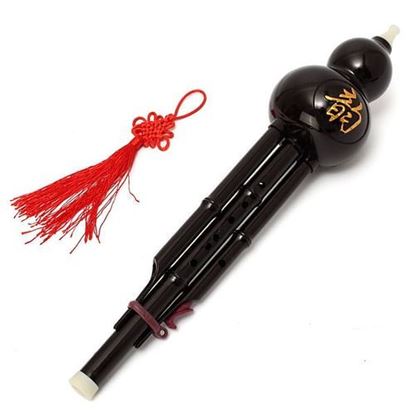 Picture of Chinese Hulusi Gourd Cucurbit Flute Double Sound C Bb Tone Yunnan Ethnic Music Instrument