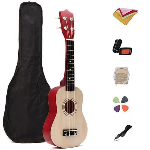 Picture of 21 Inch Basswood Ukulele Hawaii Guitar Musical Instrument with Tuner Bag