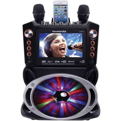 Picture of Karaoke USA GF846 Bluetooth Karaoke Machine with Synchronized LEDs