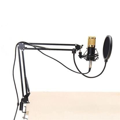 Picture of BM800 Professional Condenser Microphone Sound Audio Studio Recording Microphone System Kit Brocasting Adjustable Mic Suspension Scissor Arm Filter