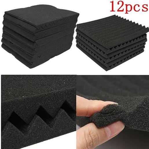 Picture of 12Pcs Acoustic Soundproof Foam Sound Stop Absorption for KTV Audio Room