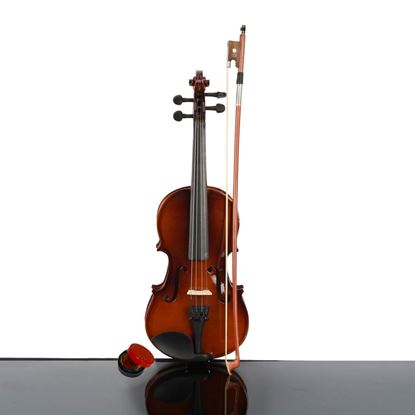 Изображение New Acoustic Violin 1/4 Size Natural Color with Case+ Bow + Rosin for 5-7 years old Kids