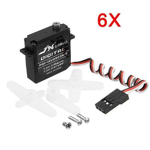 Picture of 6X JX Servo PDI-HV0903MG 9.4g High Torque Digital Standard Servo For RC Model