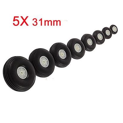 Picture of 5X 31MM Rubber Wheel For RC Airplane And DIY Robot Tires