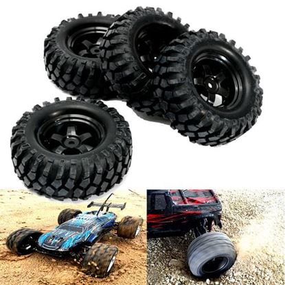 Picture of 4PCS 1/10 12mm Off-road Vehicle Tyre Tires Rims Wheel Complete Remote Control Car Part