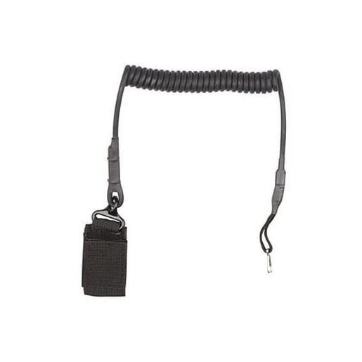 Picture of ASG Lanyard, Belt Attach, Coiled Cable, Black