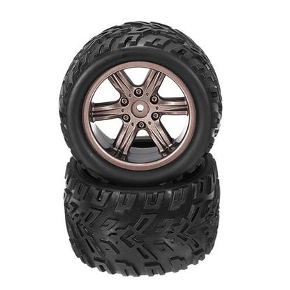 Picture of 2PCS XLH 9120 1/12 2.4G 38km/h Desert Off Road RC Car Part Tires Wheel 16-ZJ01