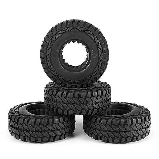 Picture of 4Pcs RC Car 114mm Tires for 1/10 RC Crawler 4WD SCX10 CC01 1.9 Inch Wheels RC Car Parts