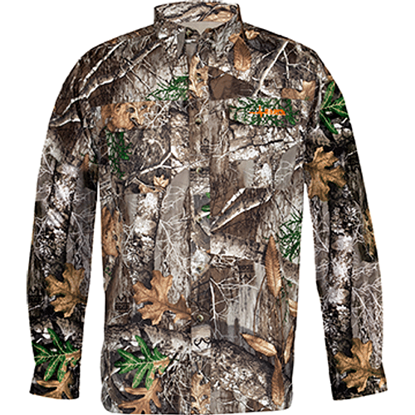 Picture of Habit Hatcher Pass Camo Guide Long Sleeve Shirt Realtree Edge Medium