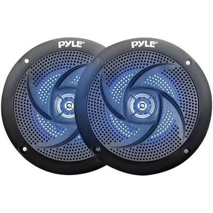 Picture of Pyle PLMRS43BL 4-Inch 100-Watt Low-Profile Waterproof Marine Speakers with LEDs