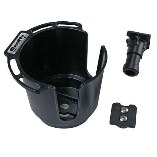 Picture of Scotty Cup Holder w/Rod Hldr Post and Bulkhead/Gnnel Mnt Blk