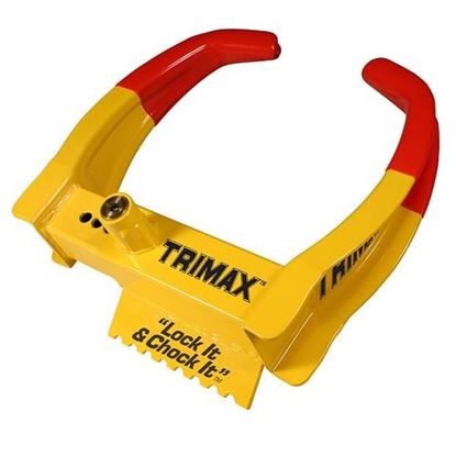 Picture of Trimax TCL65 Deluxe Universal Wheel Chock Lock-Yellow Red