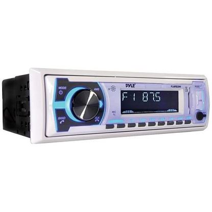 Picture of Pyle PLMRB29W Single-DIN In-Dash Digital Marine Stereo Receiver with Bluetooth (White)